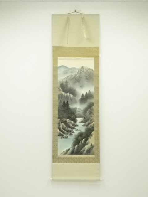 JAPANESE HANGING SCROLL / HAND PAINTED / LANDSCAPE